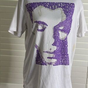 White and Purple Prince Graphic Shirt